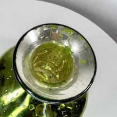 1970s Vintage Modern Green Vase Weed Pot in Mercury Glass - 2837605