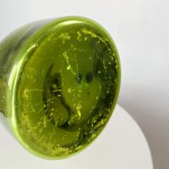 1970s Vintage Modern Green Vase Weed Pot in Mercury Glass - 2837606