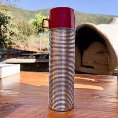 1970s Vintage Ribbed Thermos Retro Camp Gear Norwich Connecticut - 3182051