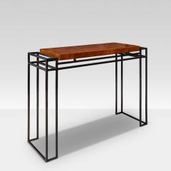 1970s Wood and Iron Italian Console - 4250316