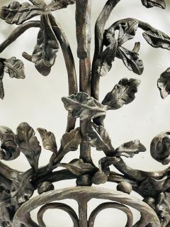 1970s Wrought Iron Glass Custom Chandelier - 3067864