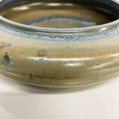 1970s Zanesville Modern Art Pottery Small Bowl Speckled Blue Tie Dye Ohio - 2497602