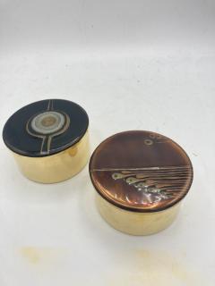 1970s brass and enamel decorative boxes - 3836093