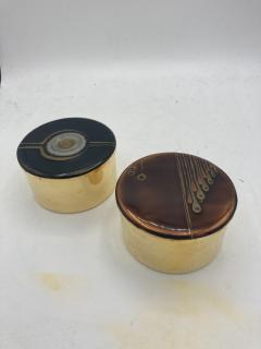 1970s brass and enamel decorative boxes - 3836095