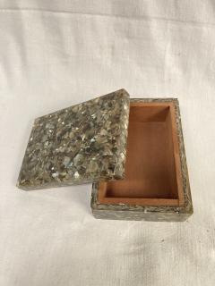 1970s resin with mother of pearl inclusion boxe - 3719858