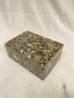 1970s resin with mother of pearl inclusion boxe - 3719861
