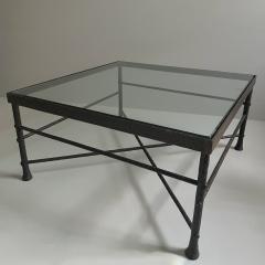 1970s riven iron coffee table France - 4113308