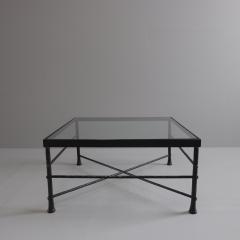 1970s riven iron coffee table France - 4113423