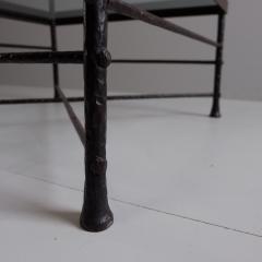 1970s riven iron coffee table France - 4113425