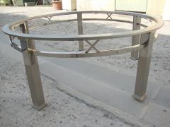 1970s round coffee table in chrome and glass - 1439188