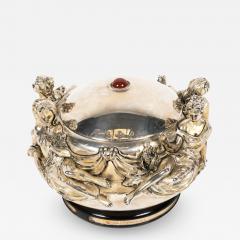 1970s sculptural Silver boxe with four women around a breast - 3037881