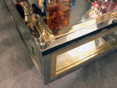 1970s showcase coffee table in brass and chrome - 917766