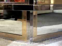 1970s showcase coffee table in brass and chrome - 917767