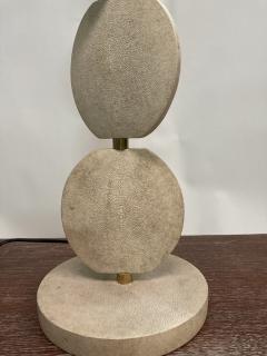 1970s three discs lampe fully covered with Shagreen - 3248638