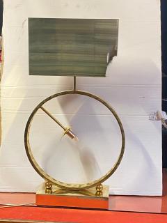1980 Pair of Brass and Opaline Lamps H 88 cm 48 cm - 4358870