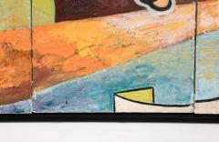 1980s Abstract Oil On Canvas Modern Artwork - 3565417