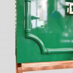 1980s Anna green lacquer Hollywood regency drink cabinet - 4819129