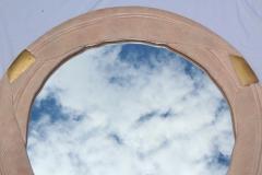 1980s Art Deco Style Banana Leaf Motif Wall Mirror - 1528393