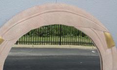 1980s Art Deco Style Banana Leaf Motif Wall Mirror - 1528396