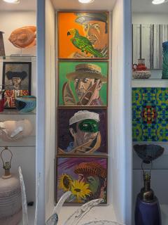 1980s Charles Parness Group of Four Abstract Self Portraits - 4522971