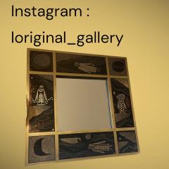 1980s Etched brass mirror by Jean Pierre Charpentier - 4307977