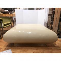 1980s Faux Parchment Floating Coffee Table - 1704963