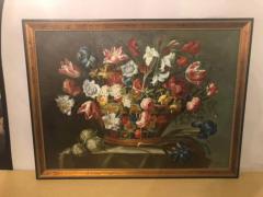 1980s Flower Bouquet Oil on Canvas Painting - 2873057