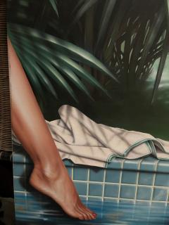 1980s Hyper realistic oil on canvas by Pierre Coulon - 4497721