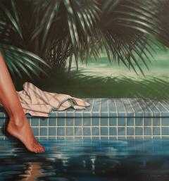 1980s Hyper realistic oil on canvas by Pierre Coulon - 4498953