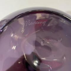1980s Italian Bright Colorful Purple Ruby Red Murano Glass Tall Modern Bottle - 4278182