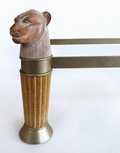 1980s Italian Regency Glass Top Panther Head Cocktail Table - 4432395