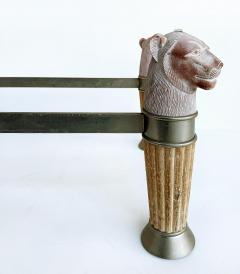 1980s Italian Regency Glass Top Panther Head Cocktail Table - 4432399