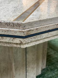 1980s Italian Travertine Dining Table - 2520101