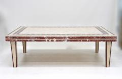 1980s Italian Travertine Marble Stone Coffee Table Couch Table IT ca 1980 - 3823229