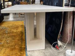 1980s Italian White Marble Dust Dining Table - 2525287