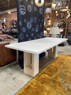 1980s Italian White Marble Dust Dining Table - 2525293