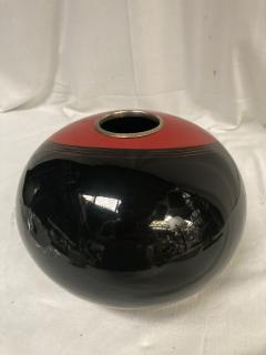 1980s Lacquered metal vase signed Jean Jacques Beaum  - 3881612