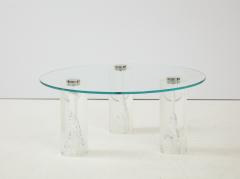 1980s Lucite Coffee Table with Internal Bubbles  - 2290801