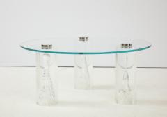 1980s Lucite Coffee Table with Internal Bubbles  - 2290802