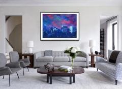 1980s Manhattan Skyline at Night with Pan Am Building and Chrysler Building - 4443806