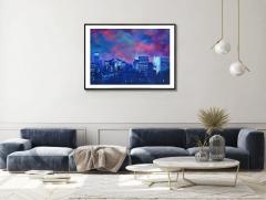 1980s Manhattan Skyline at Night with Pan Am Building and Chrysler Building - 4443810