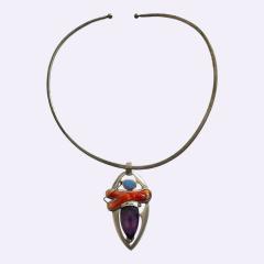 1980s One of a kind necklace signed Catuogno - 4720992