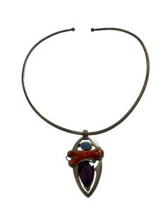 1980s One of a kind necklace signed Catuogno - 4720996