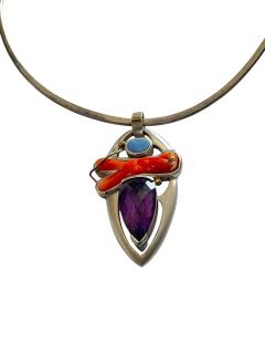 1980s One of a kind necklace signed Catuogno - 4720997