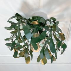 1980s Painted Mistletoe Tole Light - 3135072