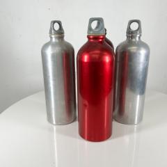 1980s SIGG Switzerland Quality Swiss Water Bottles Aluminum Traveler Set of  4