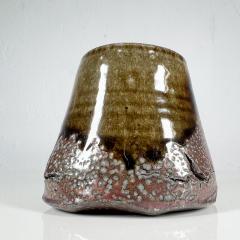 1980s Sculptural Dark Brown Mug Coffee Cup Pottery Art by Melching - 2941403