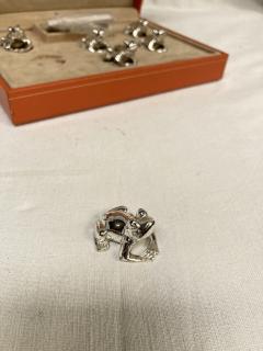 1980s Silver plated frog menu holder - 3918447