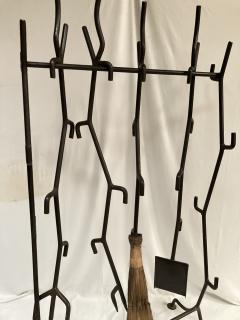 1980s brutalist set of fire place tools - 3921906