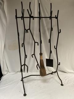 1980s brutalist set of fire place tools - 3921907